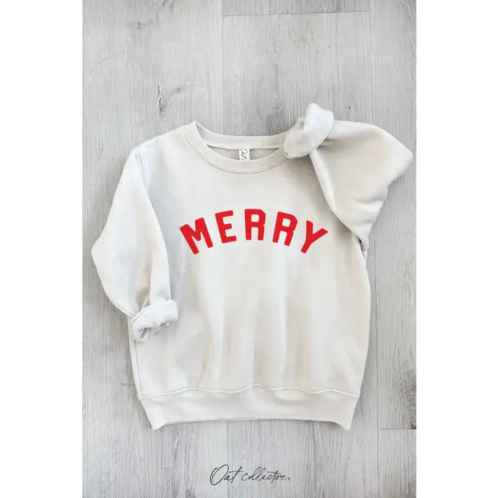 Merry Toddler Graphic Oversized Sweatshirt