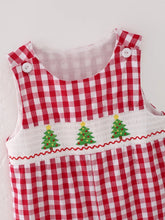 Load image into Gallery viewer, Smocked Christmas Tree Boys Romper
